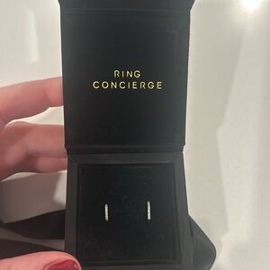 Ring Concierge Petite Diamond Huggies 14K White Gold